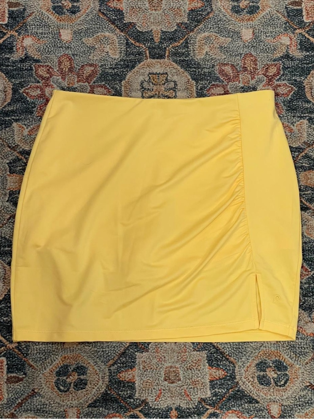 Head Yellow Ruched Golf Tennis Skirt